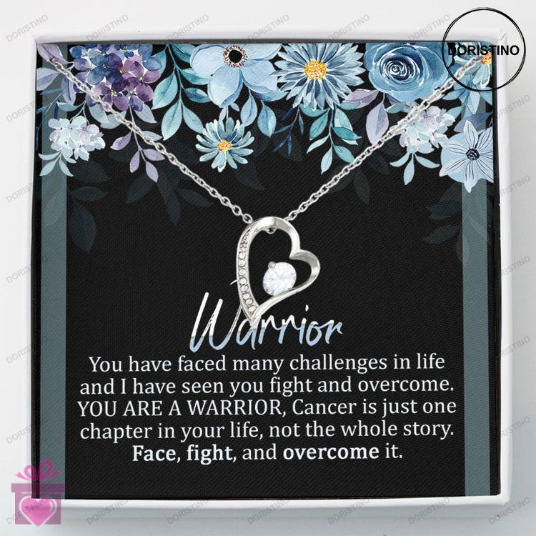 Cancer Necklace  You Are A Warrior  Breast Cancer Necklace Gift  Forever Love Necklace Doristino Limited Edition Necklace